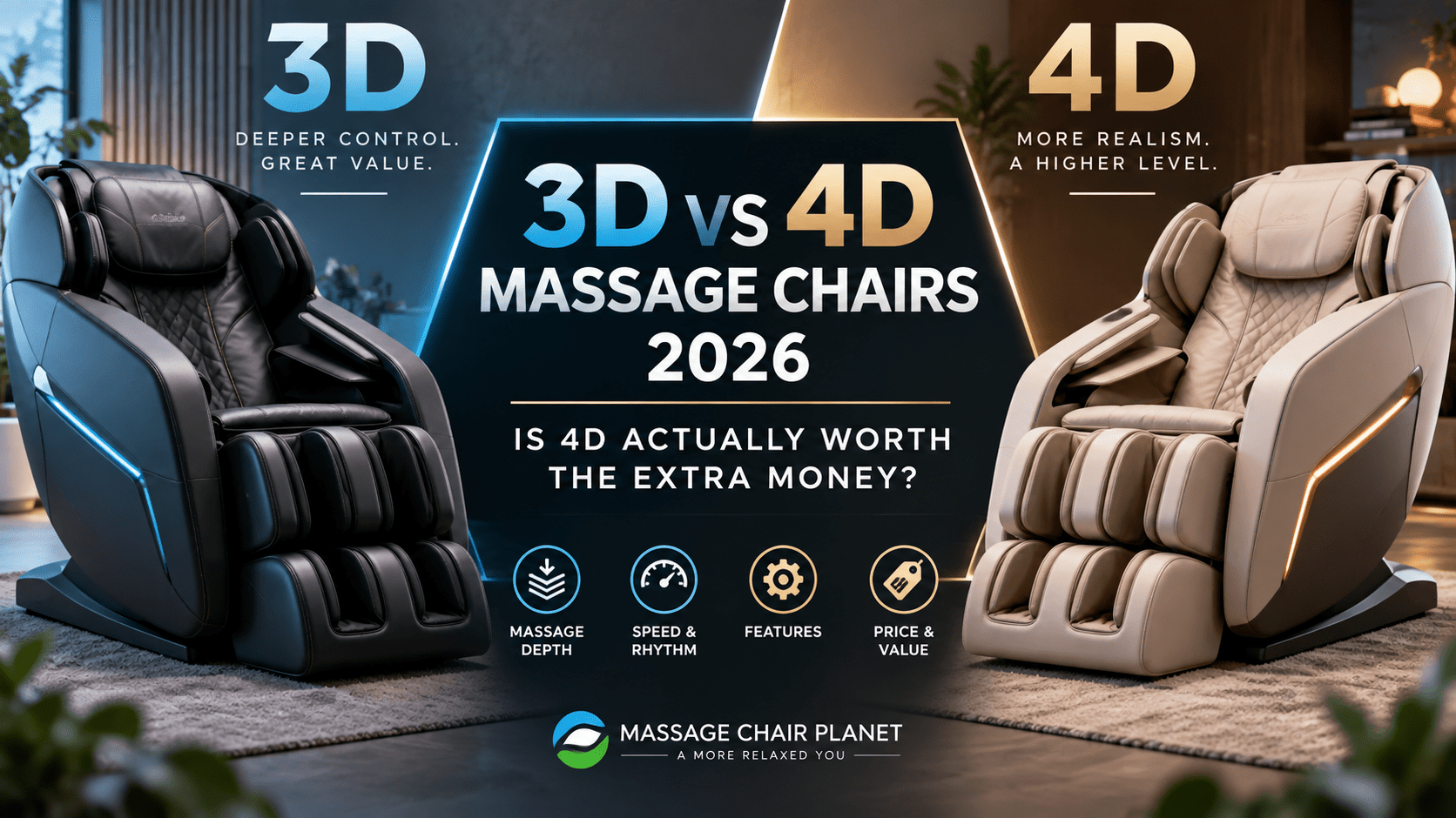 3D vs 4D Massage Chairs 2026: Is 4D Actually Worth the Extra Money? - MassageChairPlanet.com