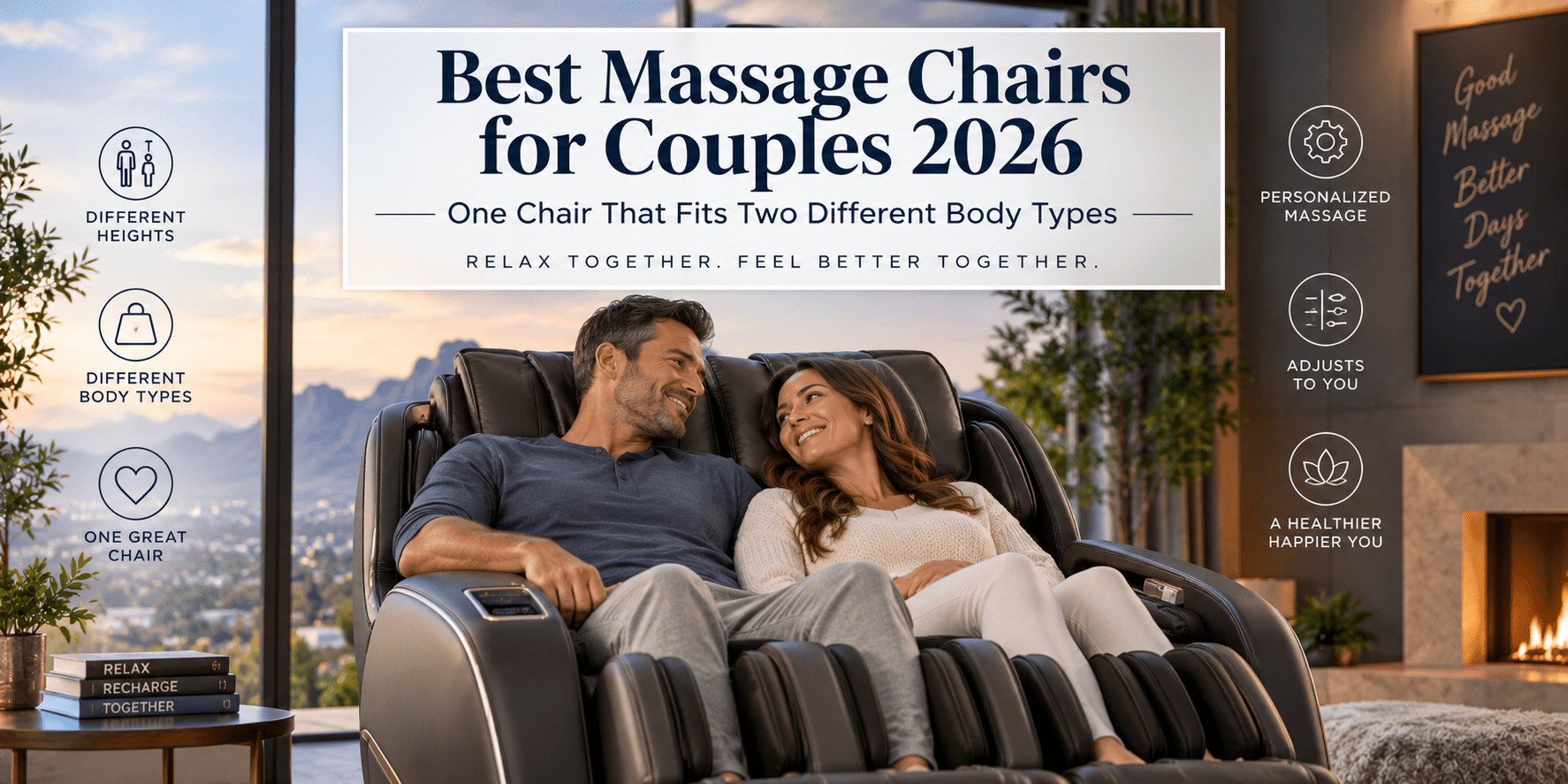 Best Massage Chairs for Couples 2026: One Chair That Fits Two Different Body Types - MassageChairPlanet.com