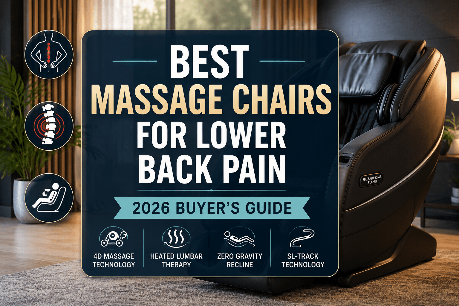Best Massage Chairs for Lower Back Pain (2026 Buyer's Guide) - MassageChairPlanet.com