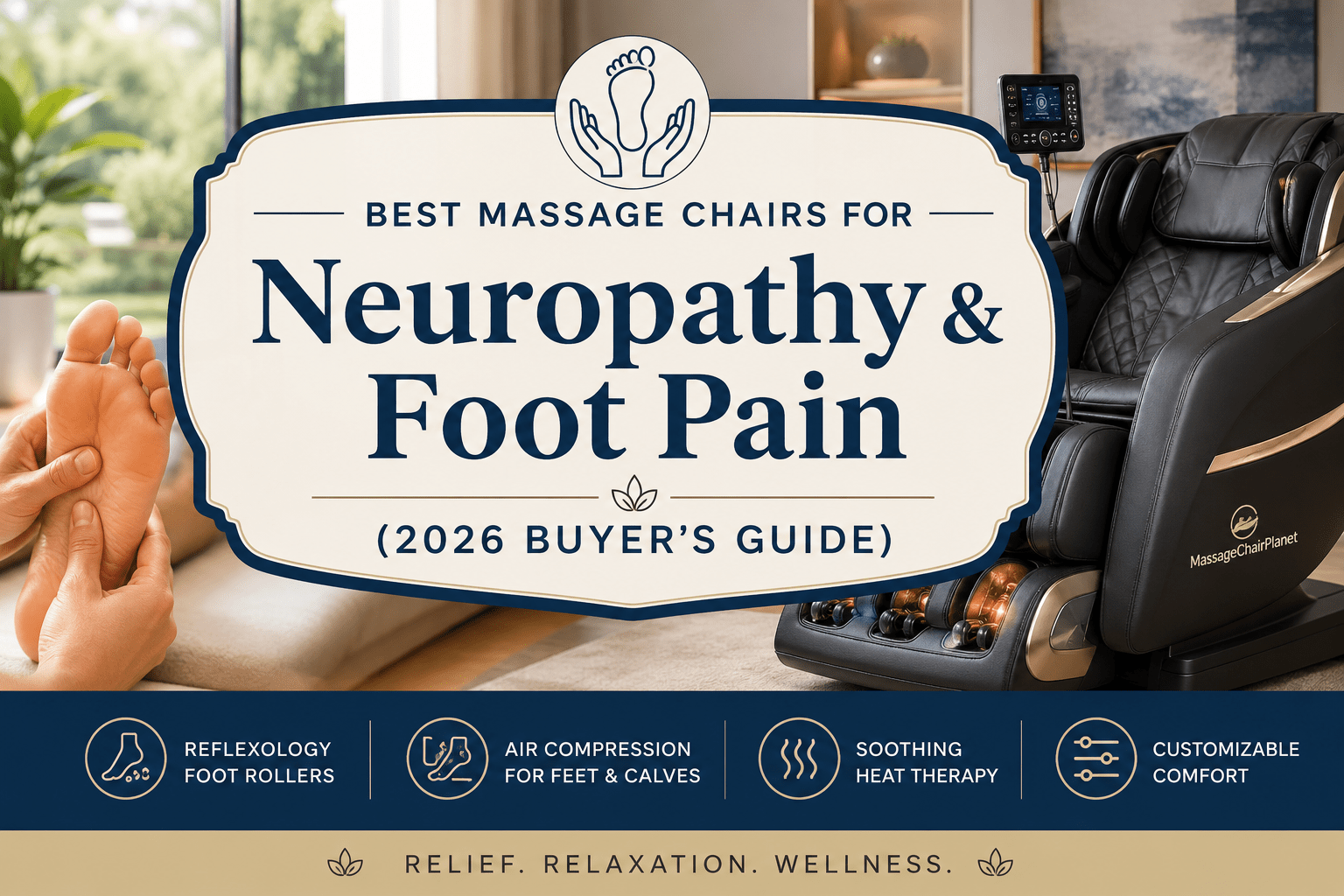 Best Massage Chairs for Neuropathy & Foot Pain (2026 Buyer's Guide) - MassageChairPlanet.com