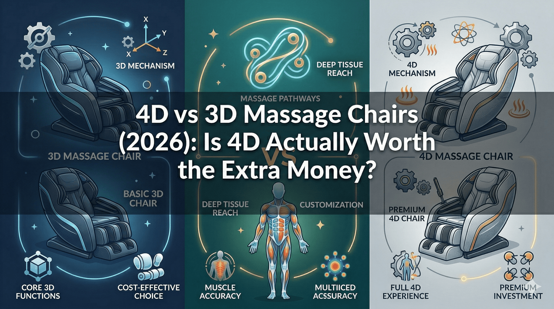 4D vs 3D Massage Chairs (2026): Is 4D Actually Worth the Extra Money? - MassageChairPlanet.com