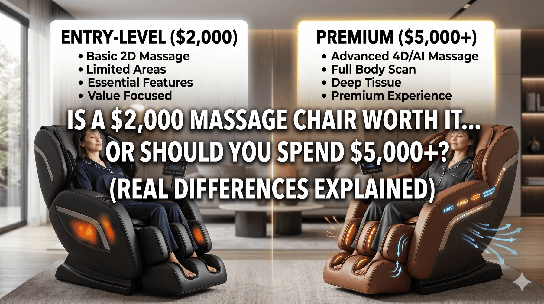 Is a $2,000 Massage Chair Worth It… or Should You Spend $5,000+? (Real Differences Explained) - MassageChairPlanet.com