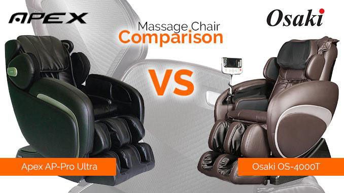 Osaki OS-4000T vs Apex AP-Pro Ultra - MassageChairPlanet.com