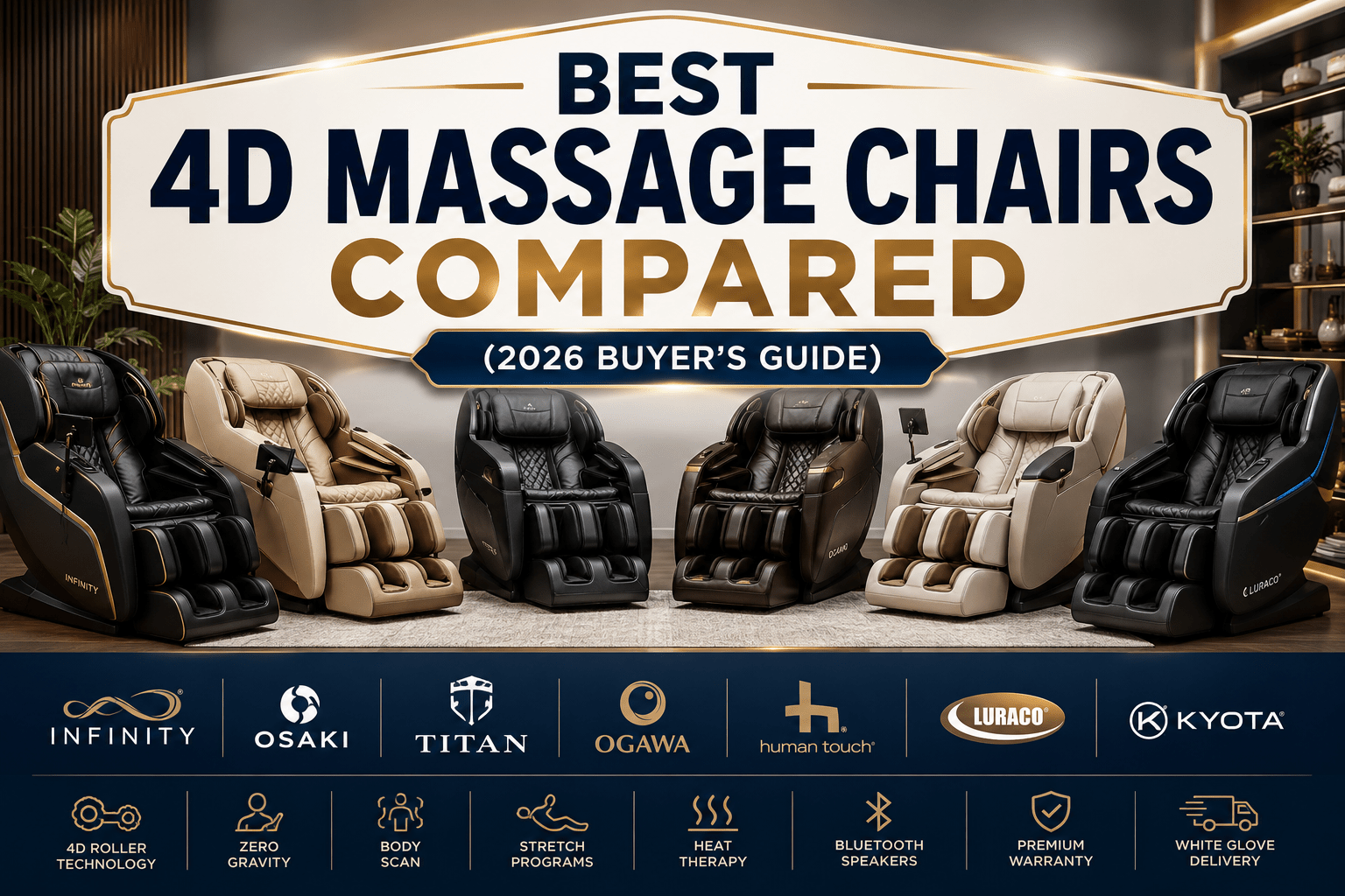 Best 4D Massage Chairs Compared (2026 Buyer's Guide) - MassageChairPlanet.com