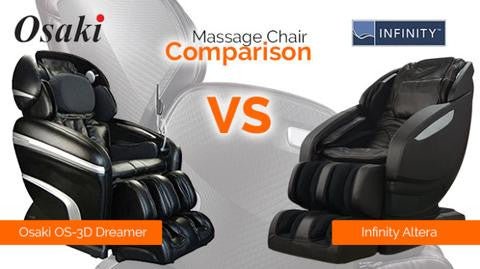 Osaki OS-3D Dreamer vs Infinity Altera - MassageChairPlanet.com