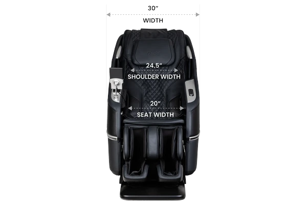 Osaki Aeris 4D Duo width, shoulder width and seat width dimensions - MassageChairPlanet.com