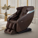 Titan Forma 3D+2D massage chair in Brown lifestyle setting - MassageChairPlanet.com