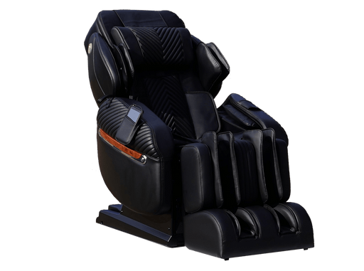 Luraco iRobotics 11 (i11) Medical Massage Chair – black, three-quarter view reclined