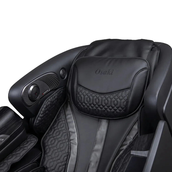 Osaki Platinum - Vanguard Duo 4D Massage Chair – close-up of headrest and upper backrest