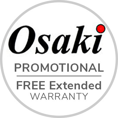 Osaki's Free Promo Warranty (5-Yr parts 3-Yr labor)